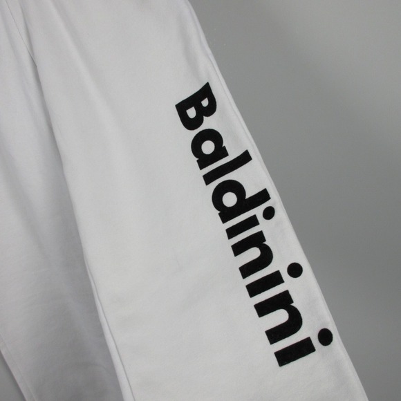 Baldinini Women Sweatpants XS 38 White Regular Fit 100% Cotton Logo Jogging 372 - Picture 6 of 12